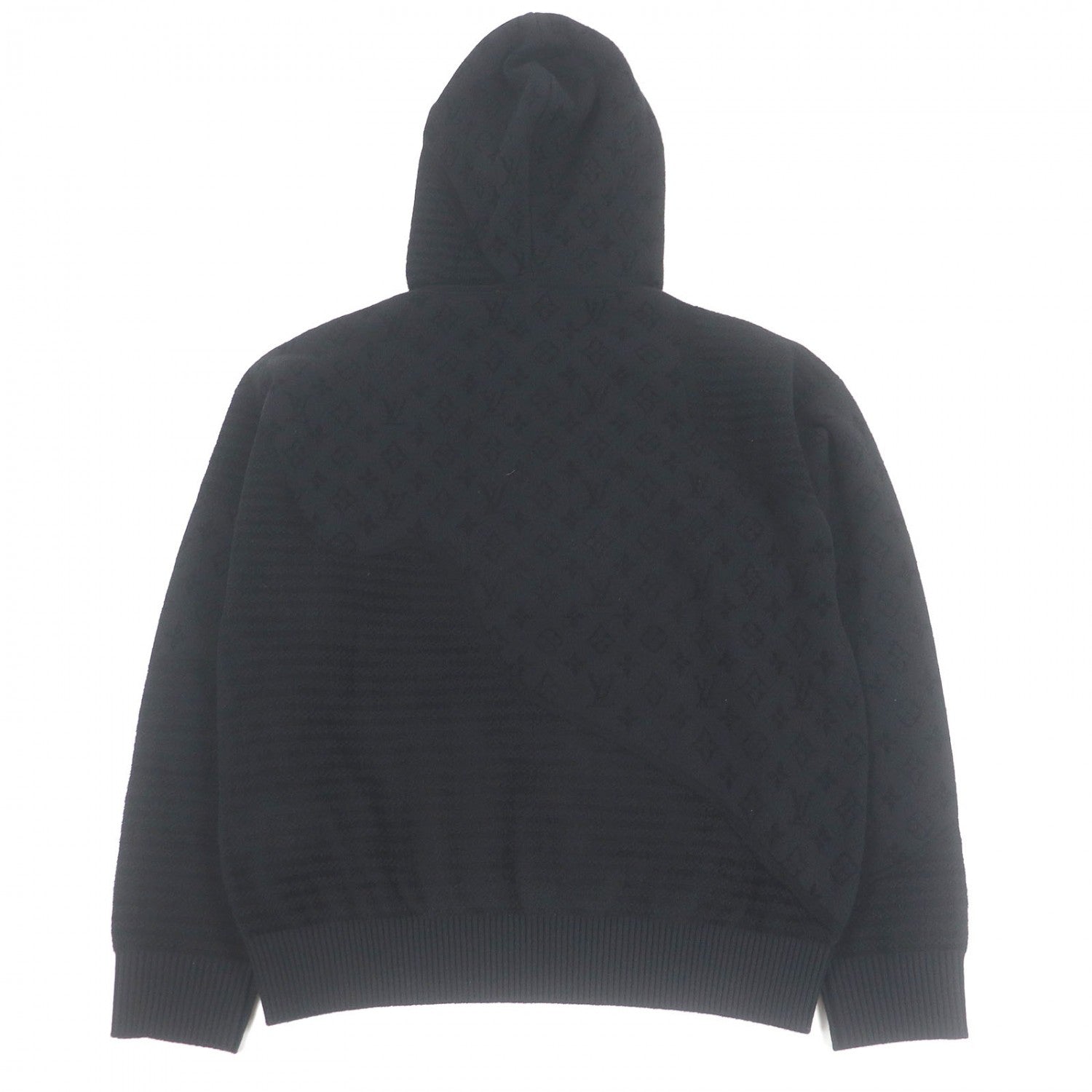 Louis Vuitton Hoodie 1AHCMW Graphic Jacquard Hoodie Wool Black Apparel