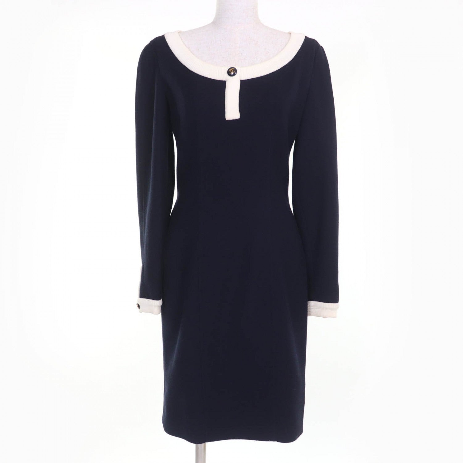Chanel one piece cotton Navy 36 Handbag