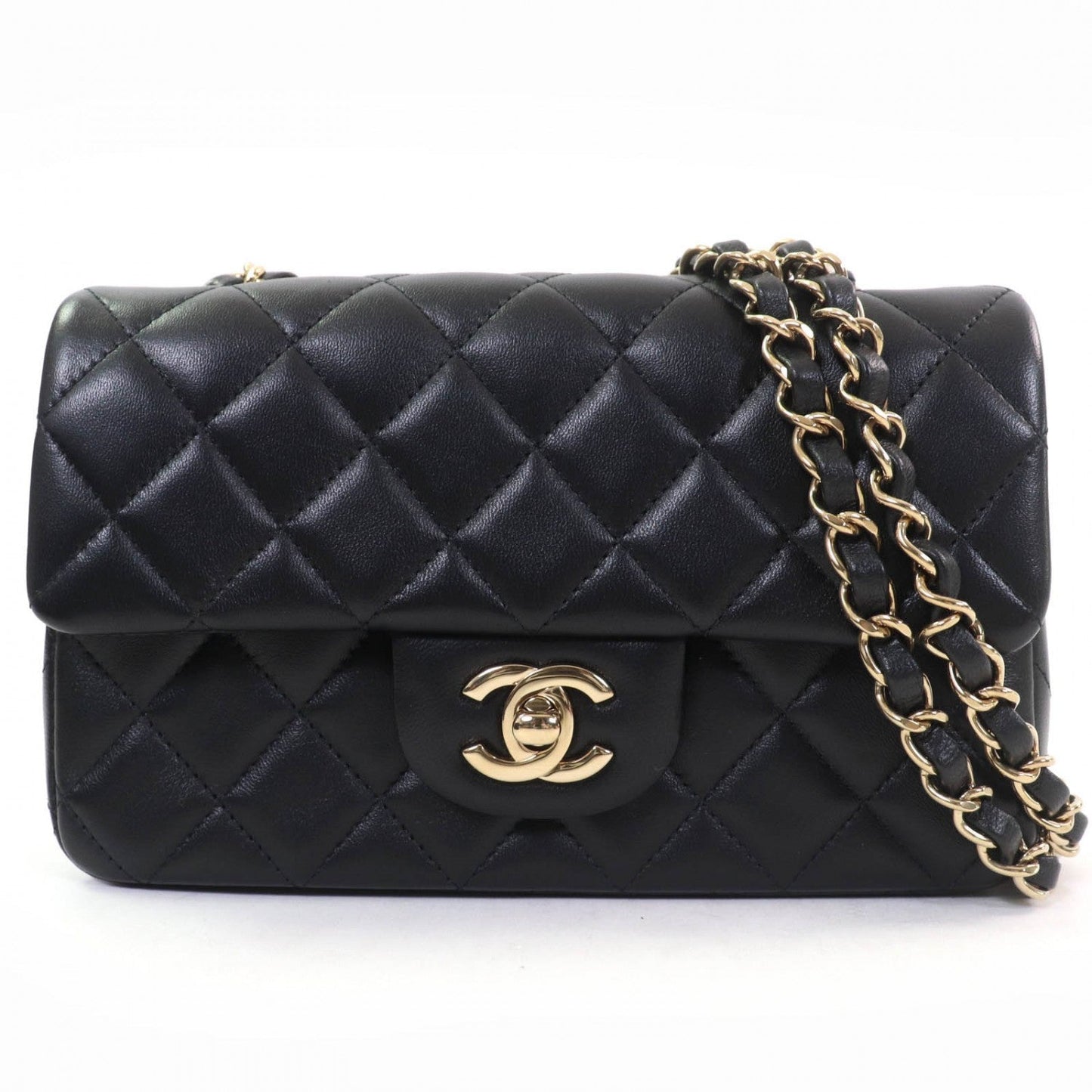 Chanel lambskin Matrasse 20 Black Shoulder Bag