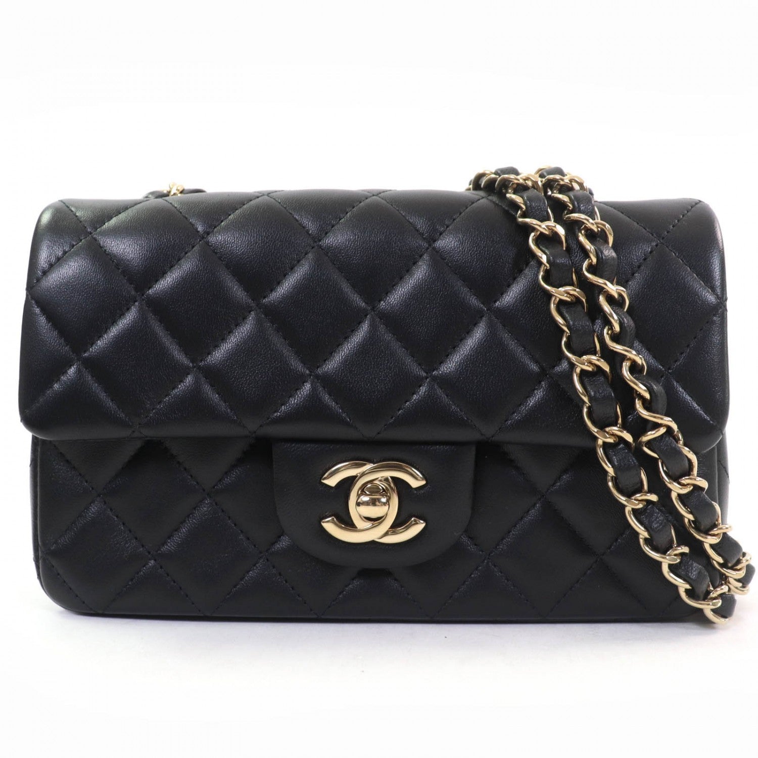 Chanel lambskin Matrasse 20 Black Shoulder Bag