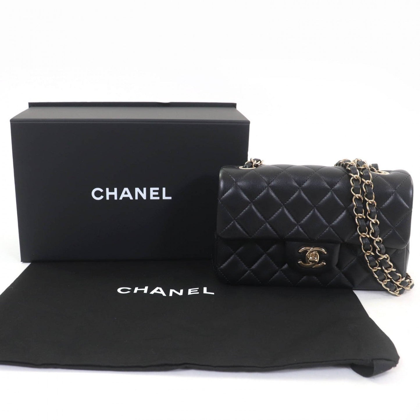 Chanel lambskin Matrasse 20 Black Shoulder Bag
