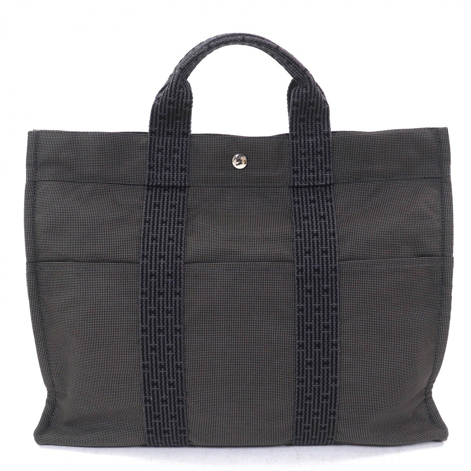Hermes Tote Bag Polyester Type Her Line Mm Gray