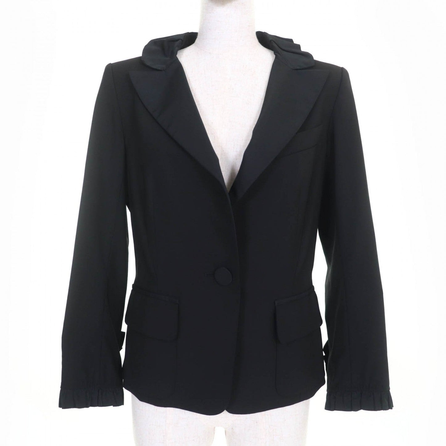 Louis Vuitton Jacket 36 Wool Black Apparel