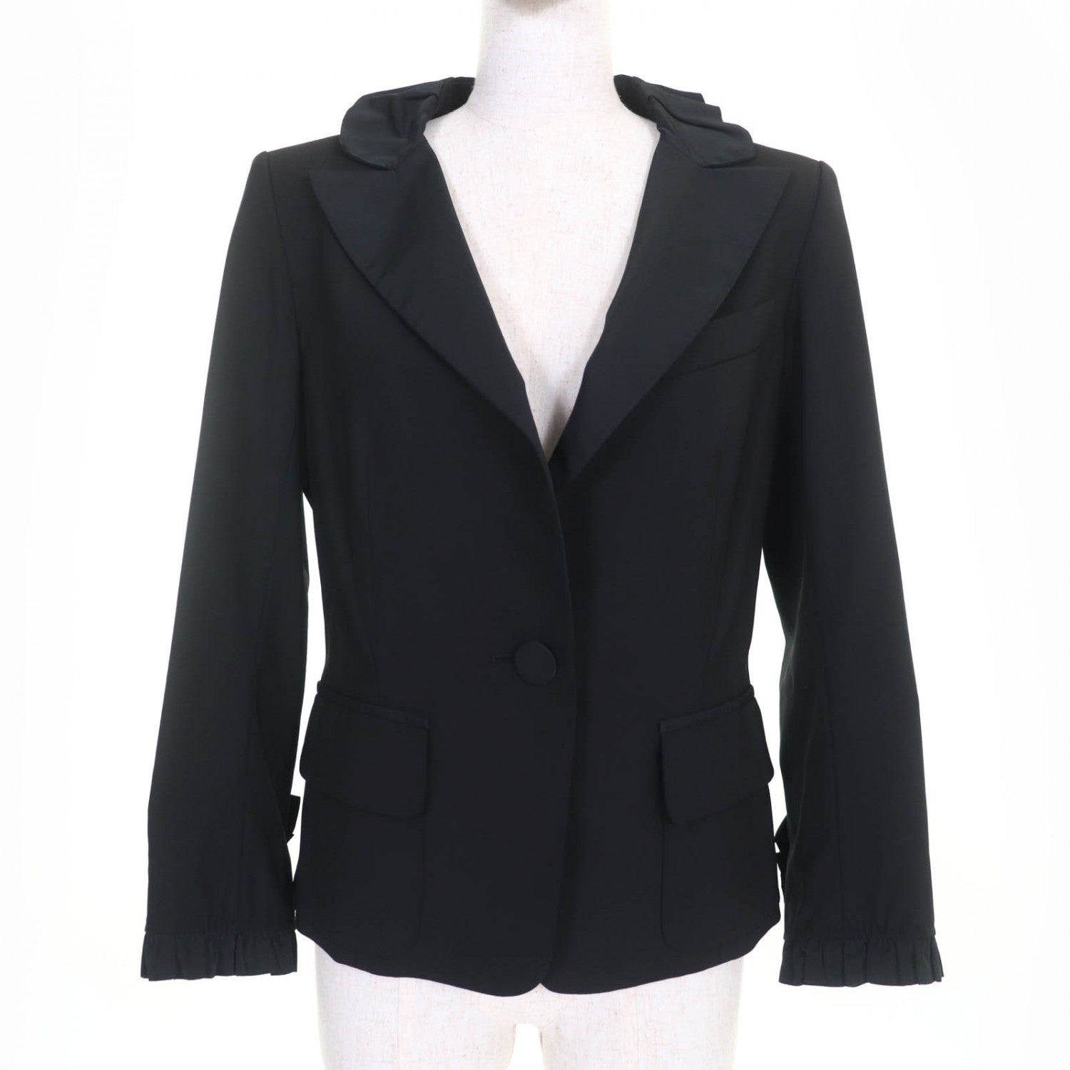 Louis Vuitton Jacket 36 Wool Black Apparel