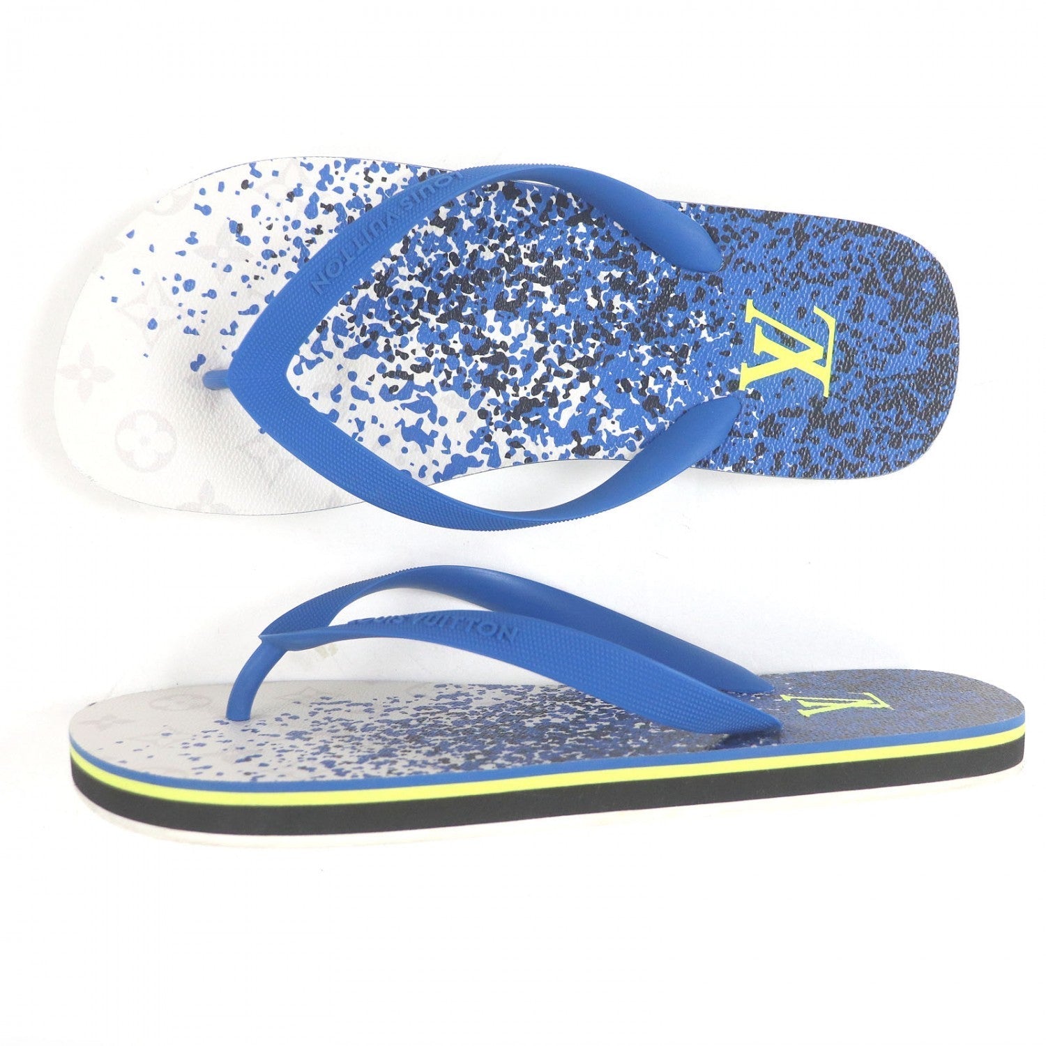 Louis Vuitton Beach sandal rubber Molitor line Blue Shoes