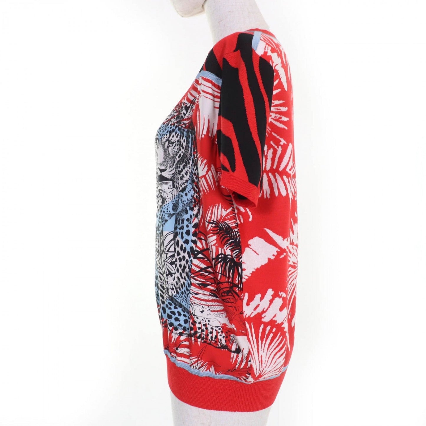 Short Sleeve Knit Silk Type Jungle Love Red Travel Bag