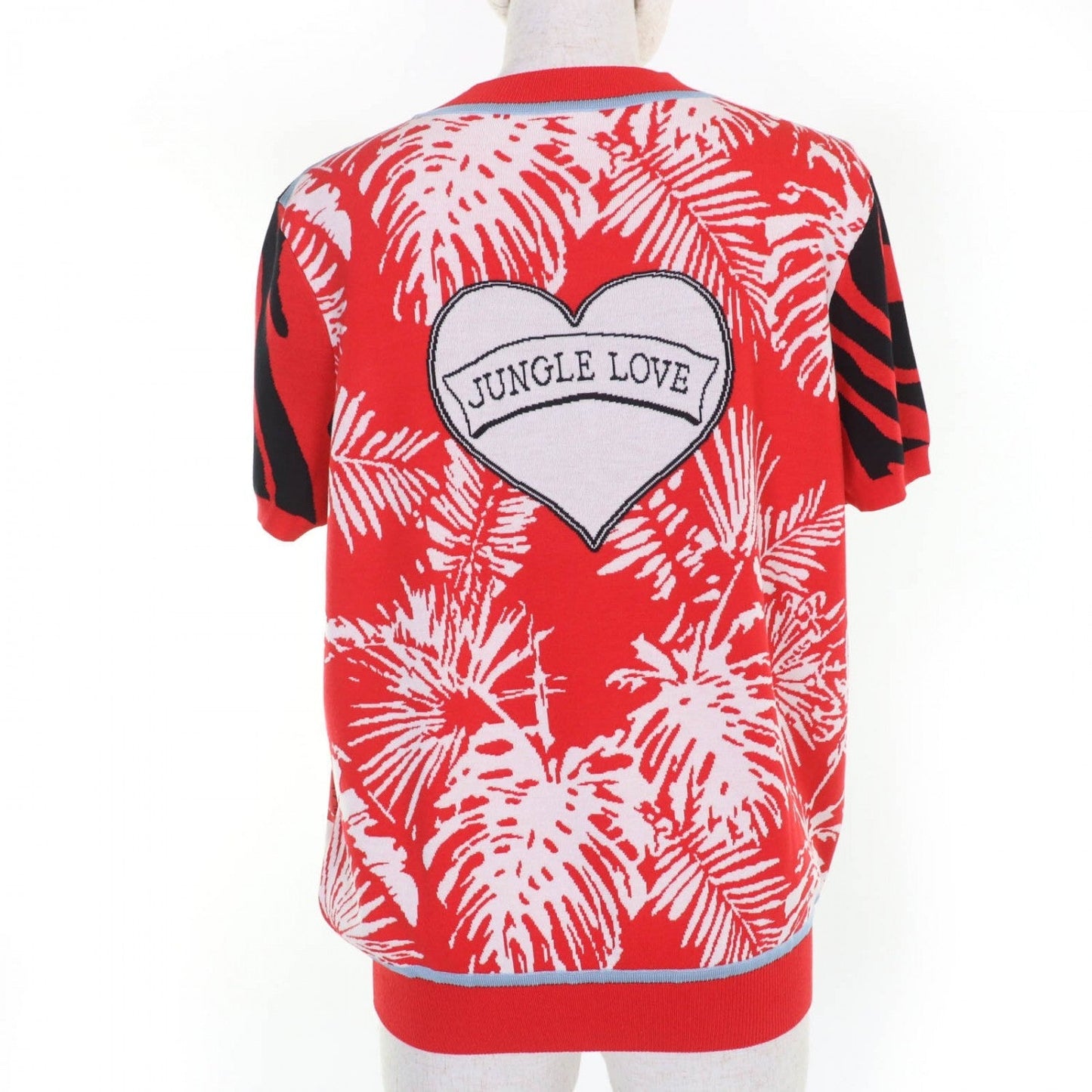 Short Sleeve Knit Silk Type Jungle Love Red Travel Bag