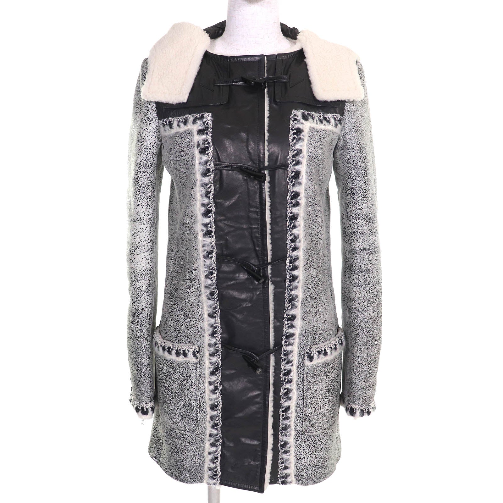 Chanel Duffel coat Leather Mouton Coat