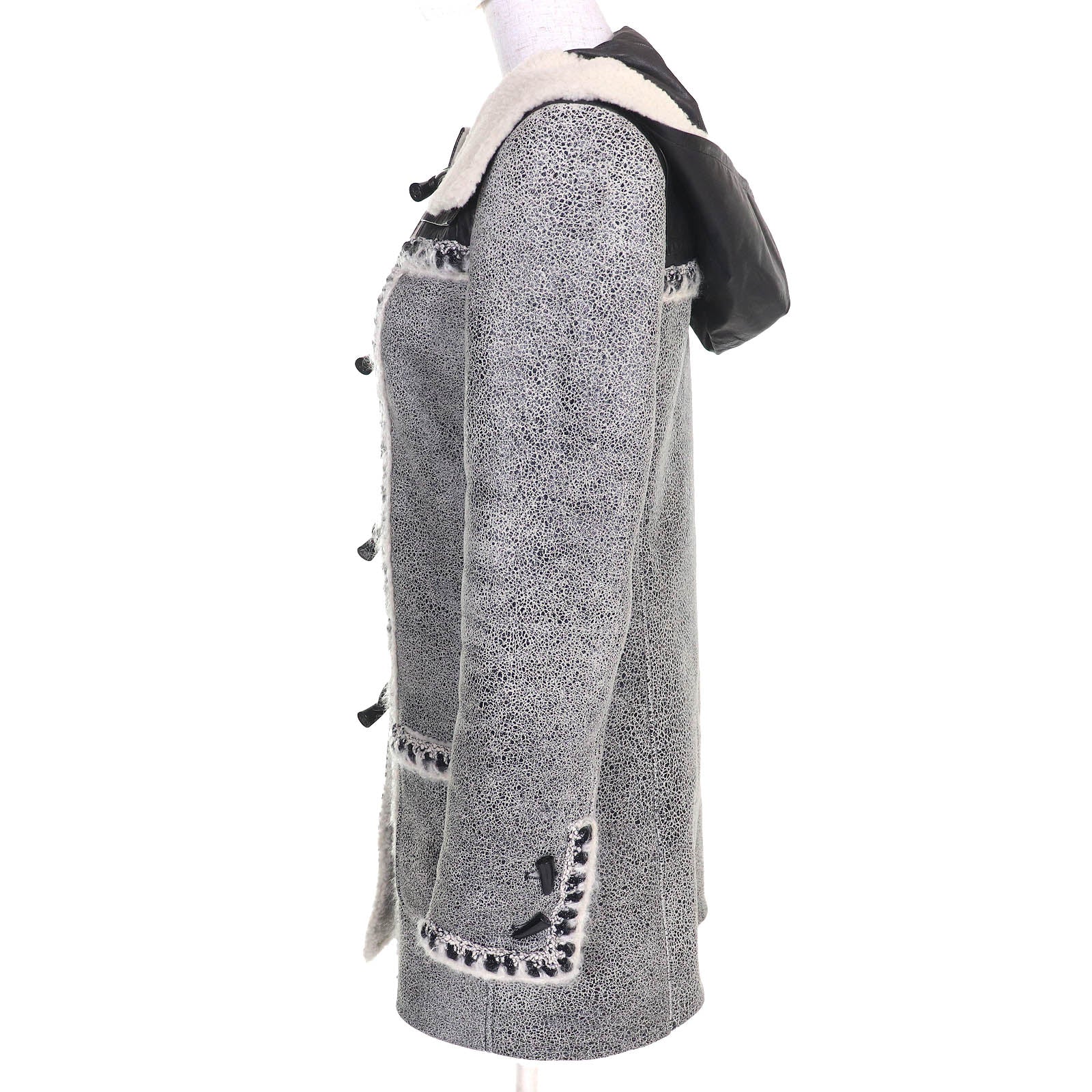 Chanel Duffel coat Leather Mouton Coat
