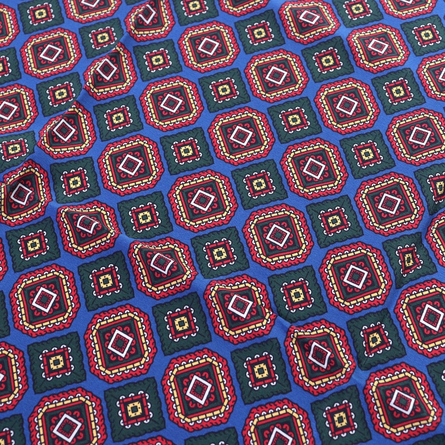 Chanel scarf silk type Blue Red
