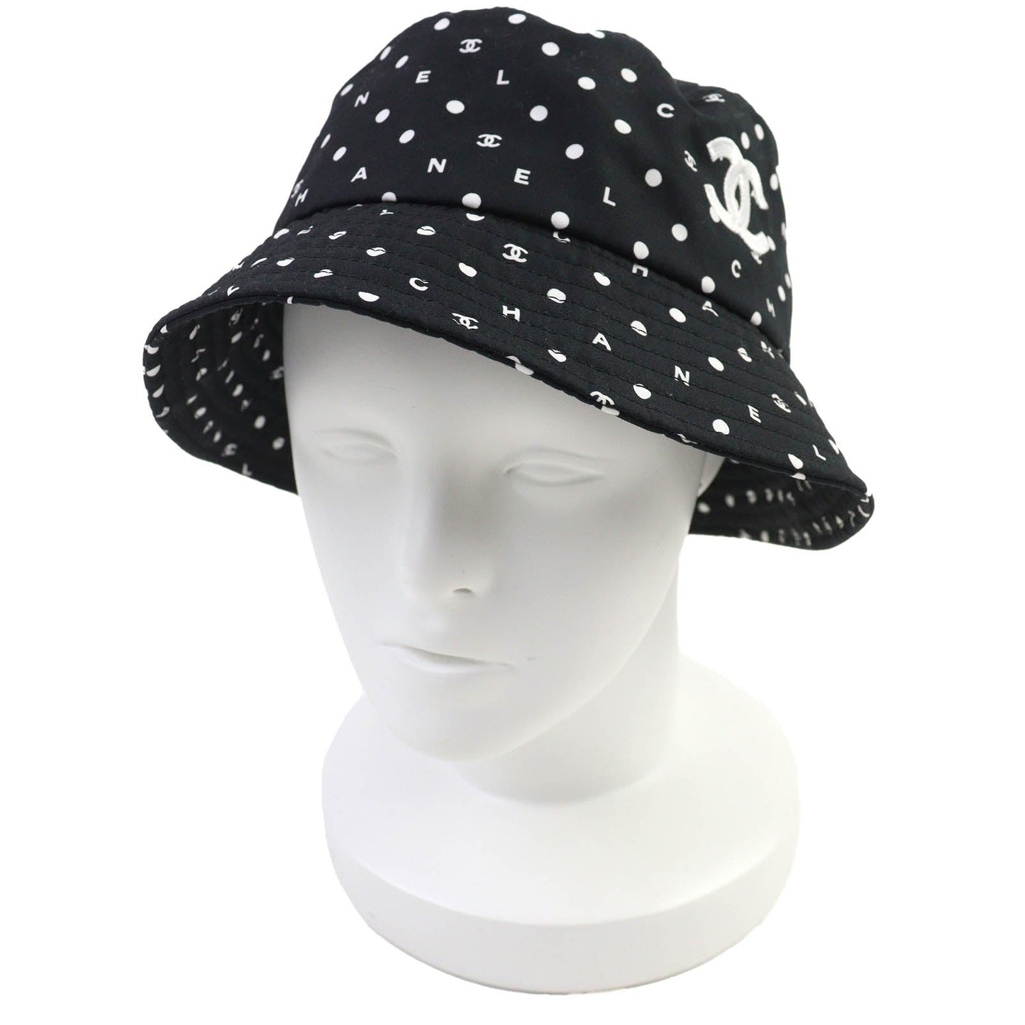 Chanel COCO Mark Embroidered Cotton Bucket Hat