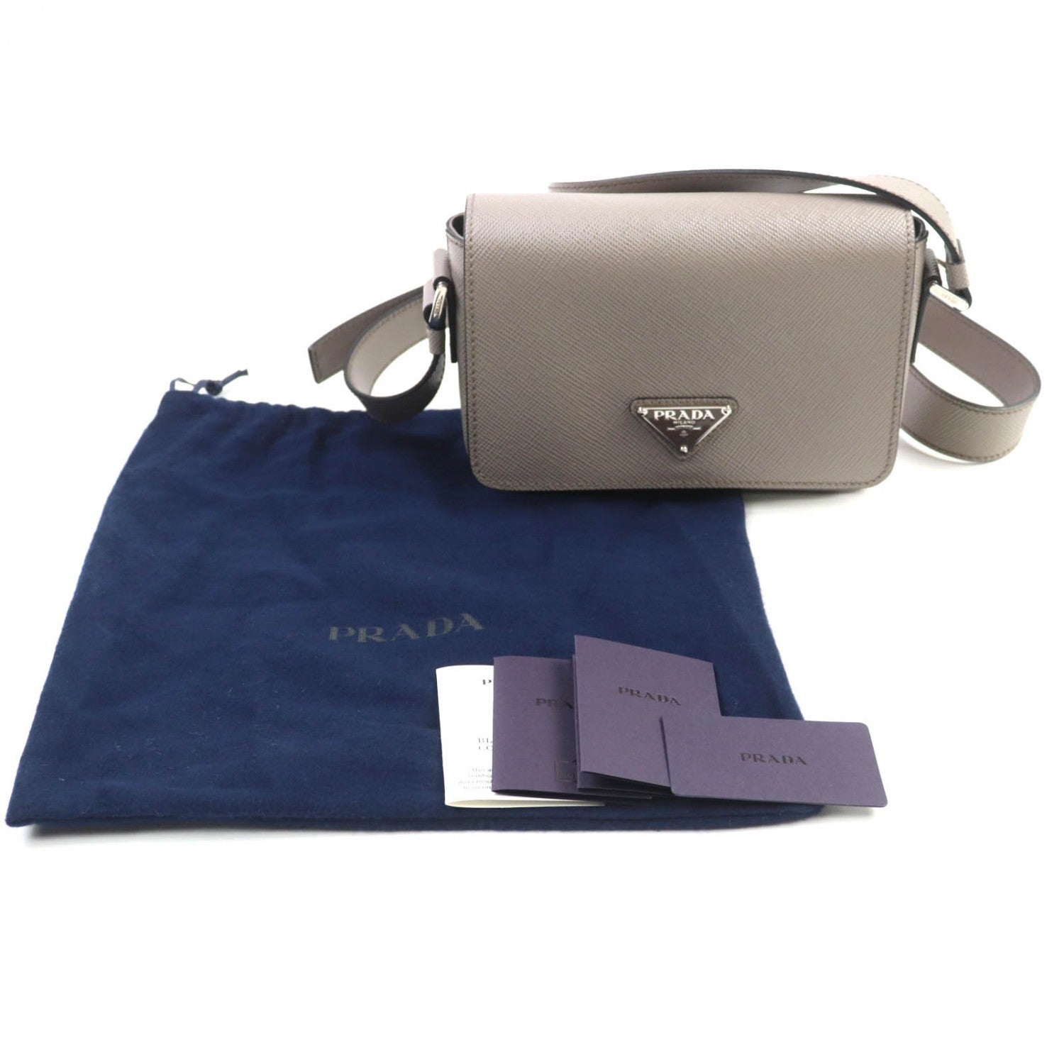 Shoulder Bag Safiano Leather Beige