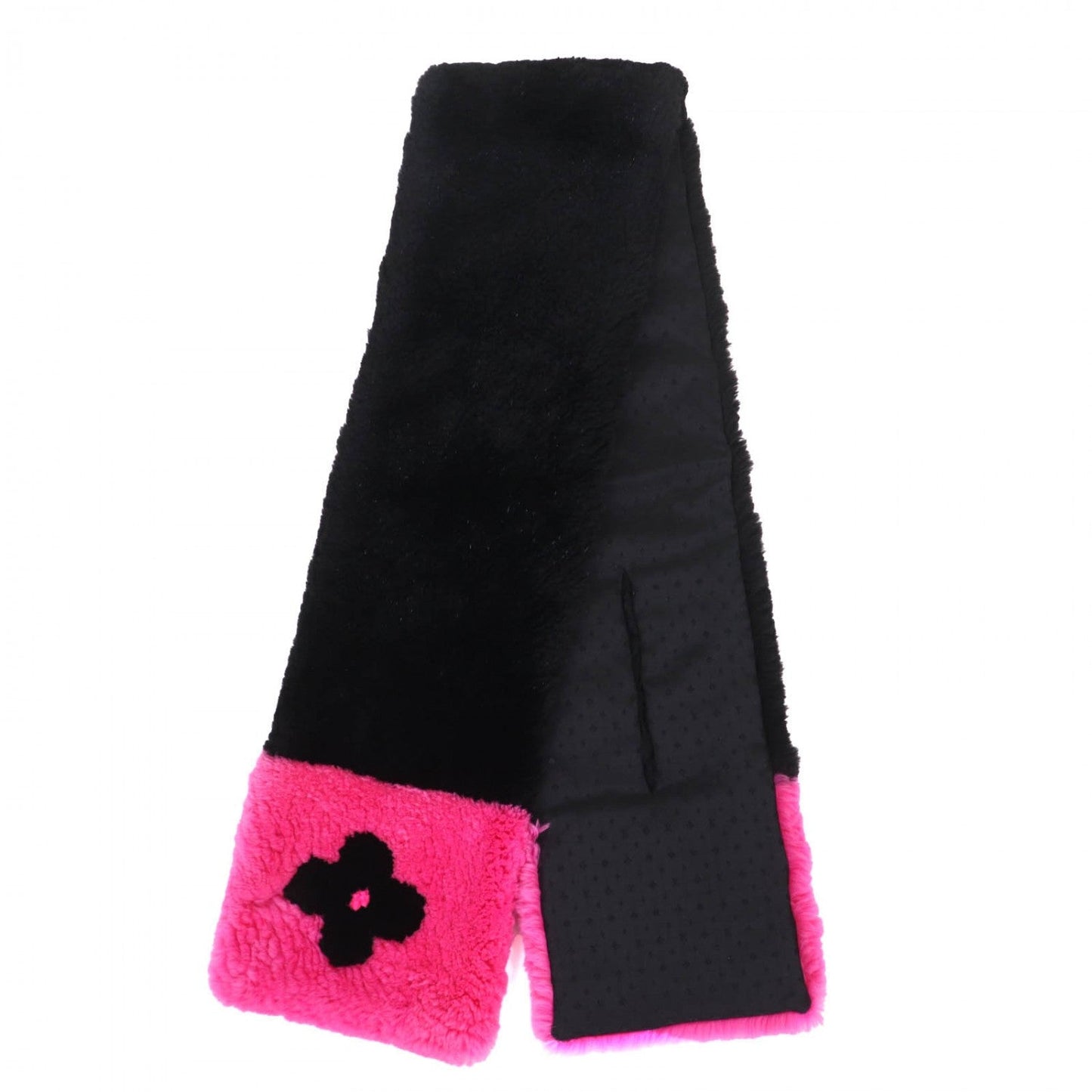 Louis Vuitton Scarf M70872 Beaver Escalp City Black Pink
