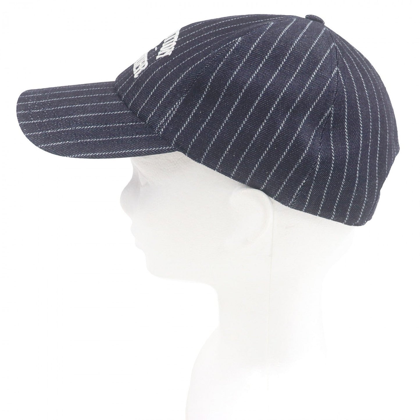 Louis Vuitton M5146L Striped Denim Cotton Navy Hat