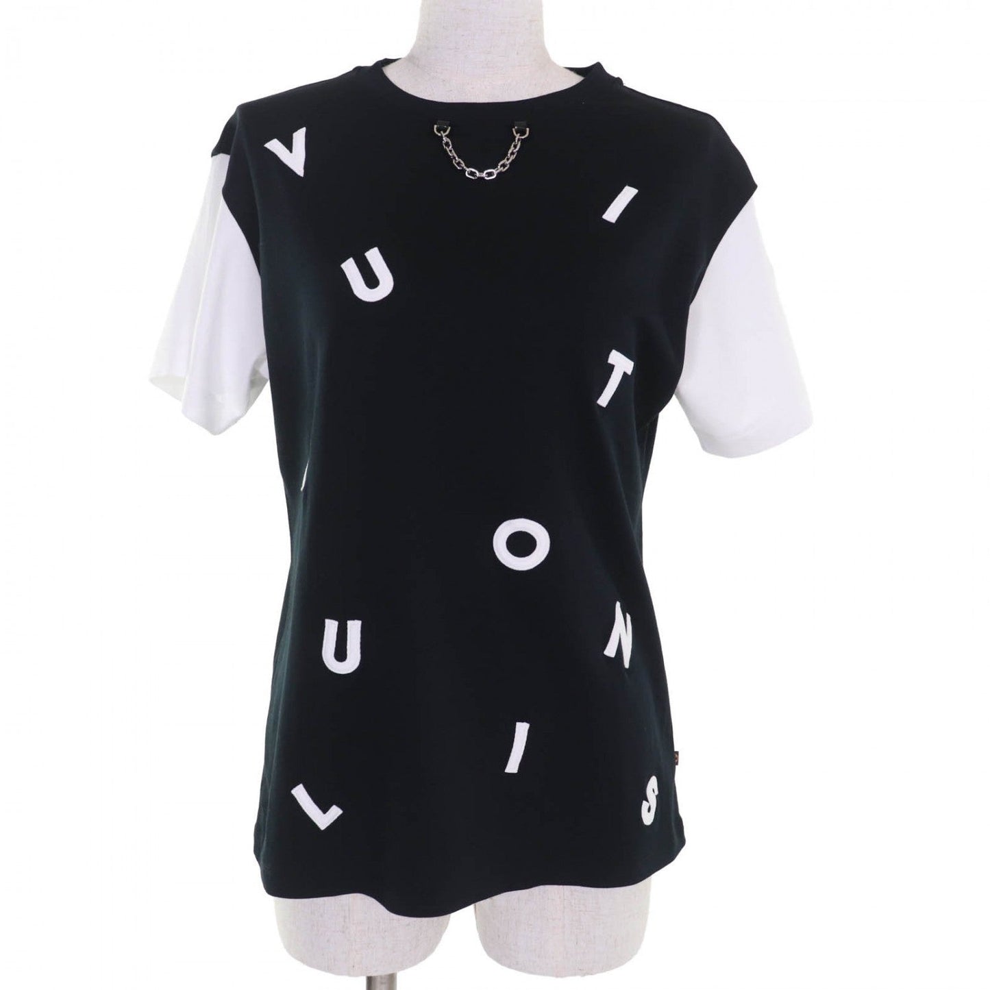 Louis Vuitton Short sleeve T-shirt S Cotton Black White Apparel