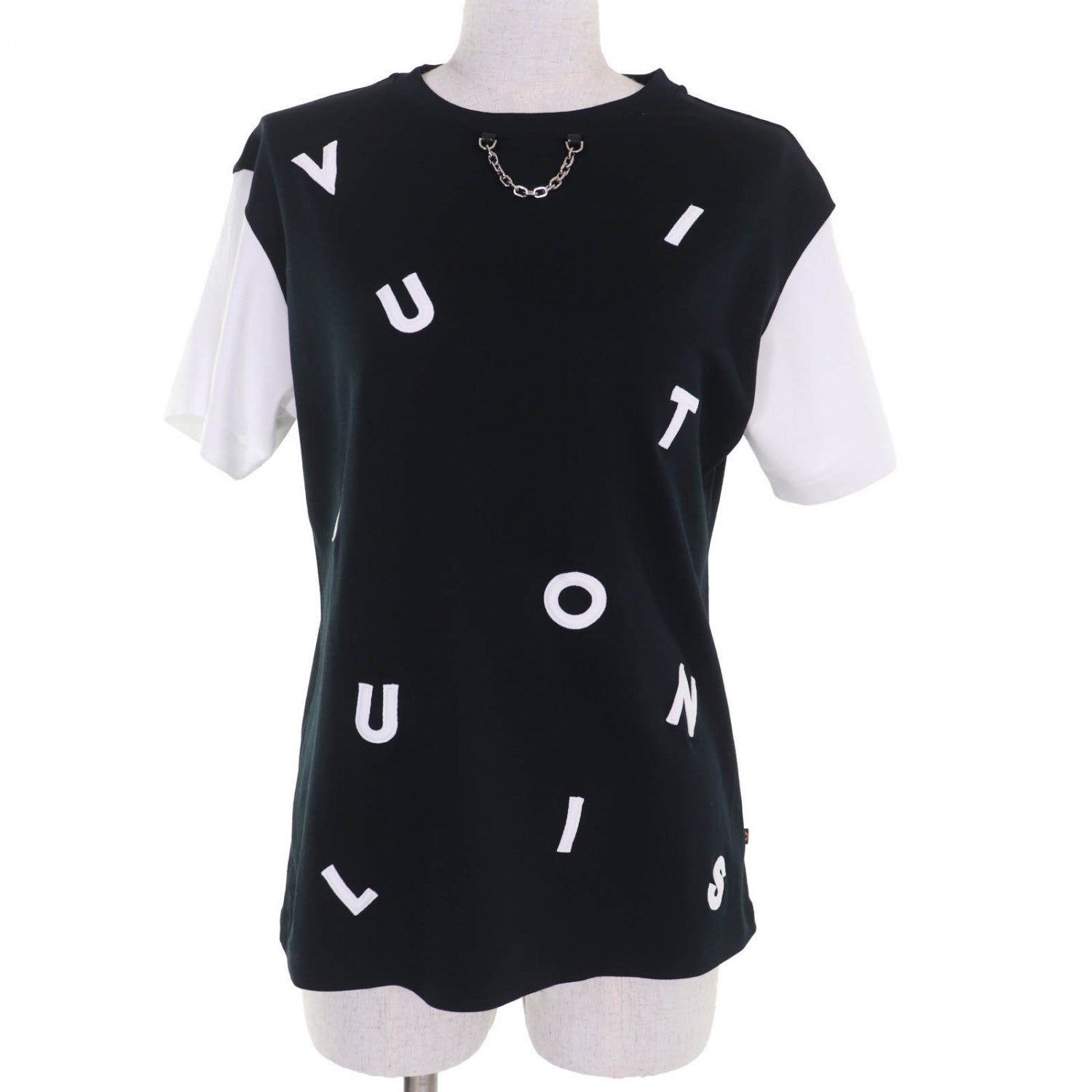 Louis Vuitton Short sleeve T-shirt S Cotton Black White Apparel