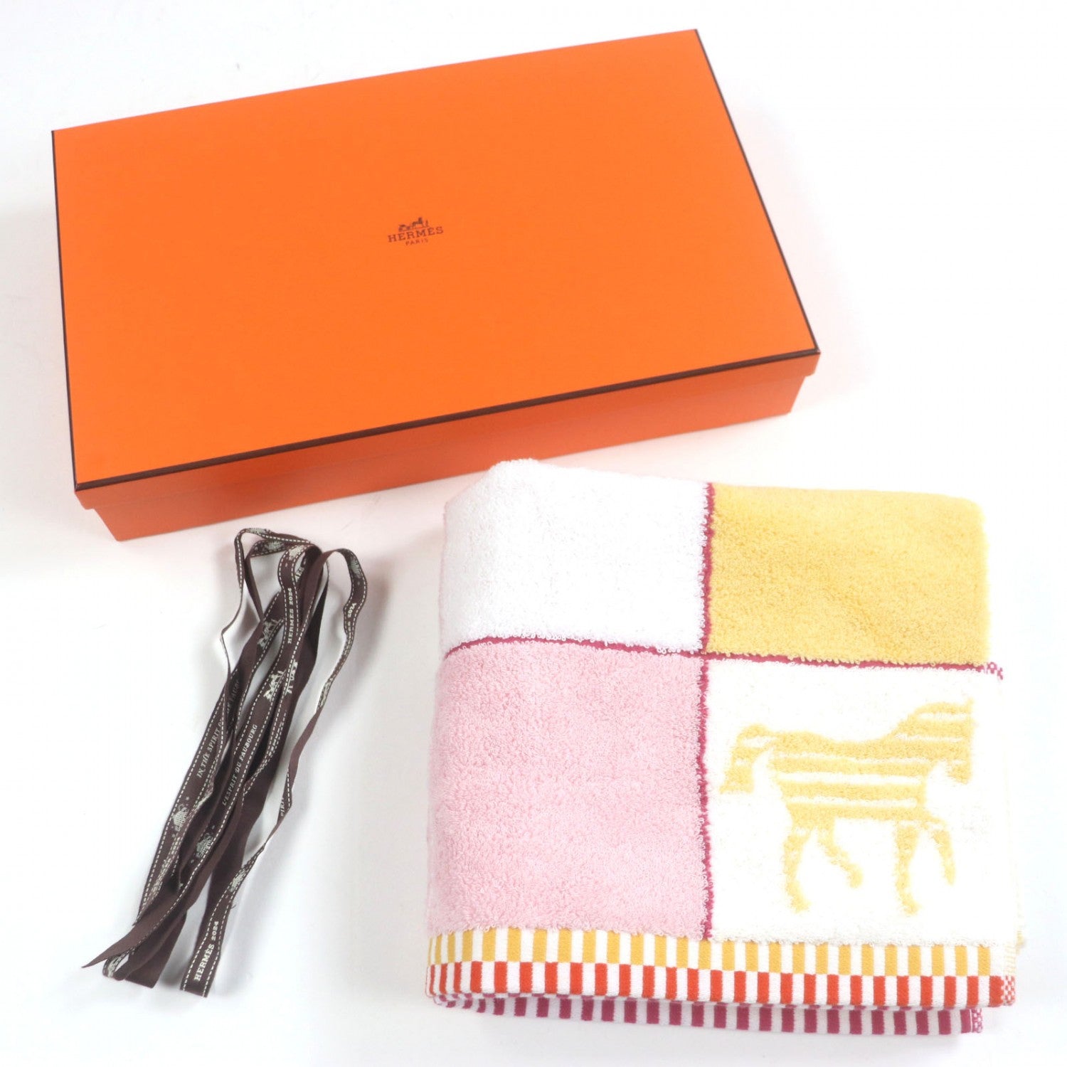 Towel Cotton Yellow Bag White Pink Travel Bag
