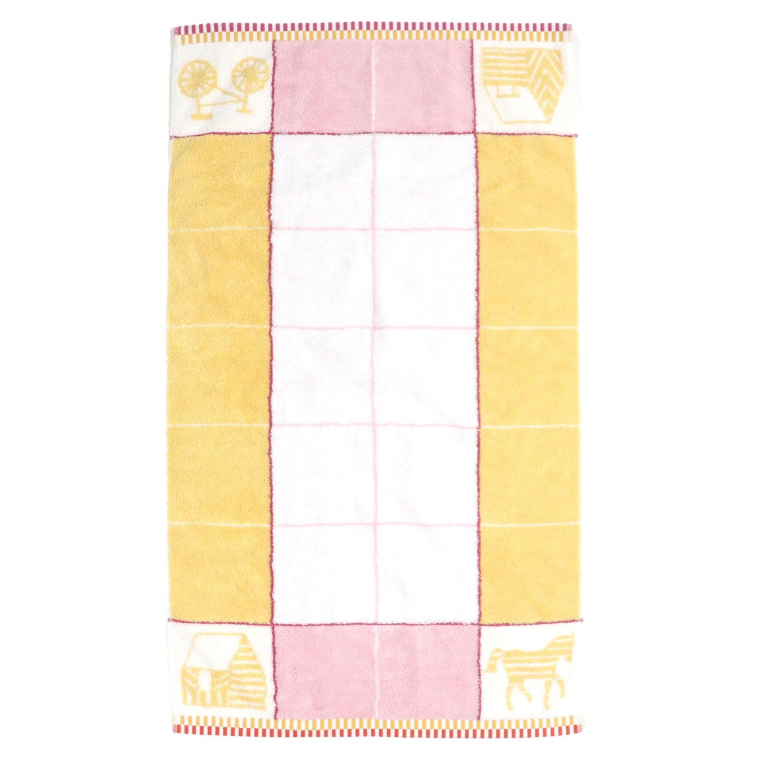 Towel Cotton Yellow Bag White Pink Travel Bag