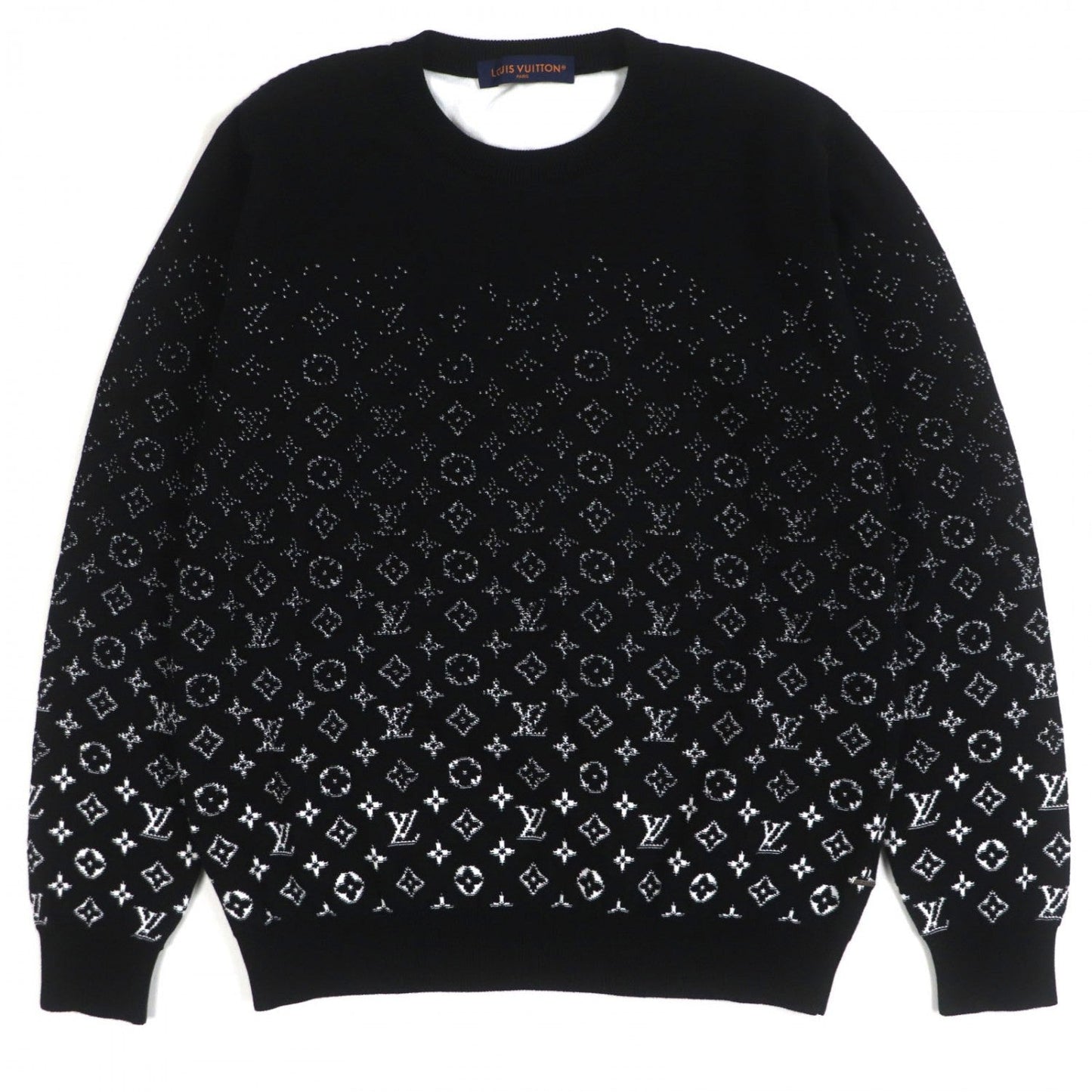 Louis Vuitton sweater HKN44W gradient L Monogram Cotton Black Apparel