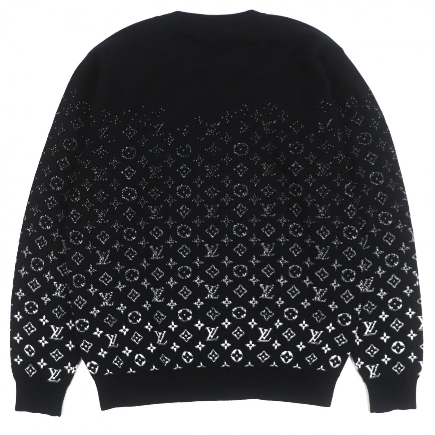 Louis Vuitton sweater HKN44W gradient L Monogram Cotton Black Apparel