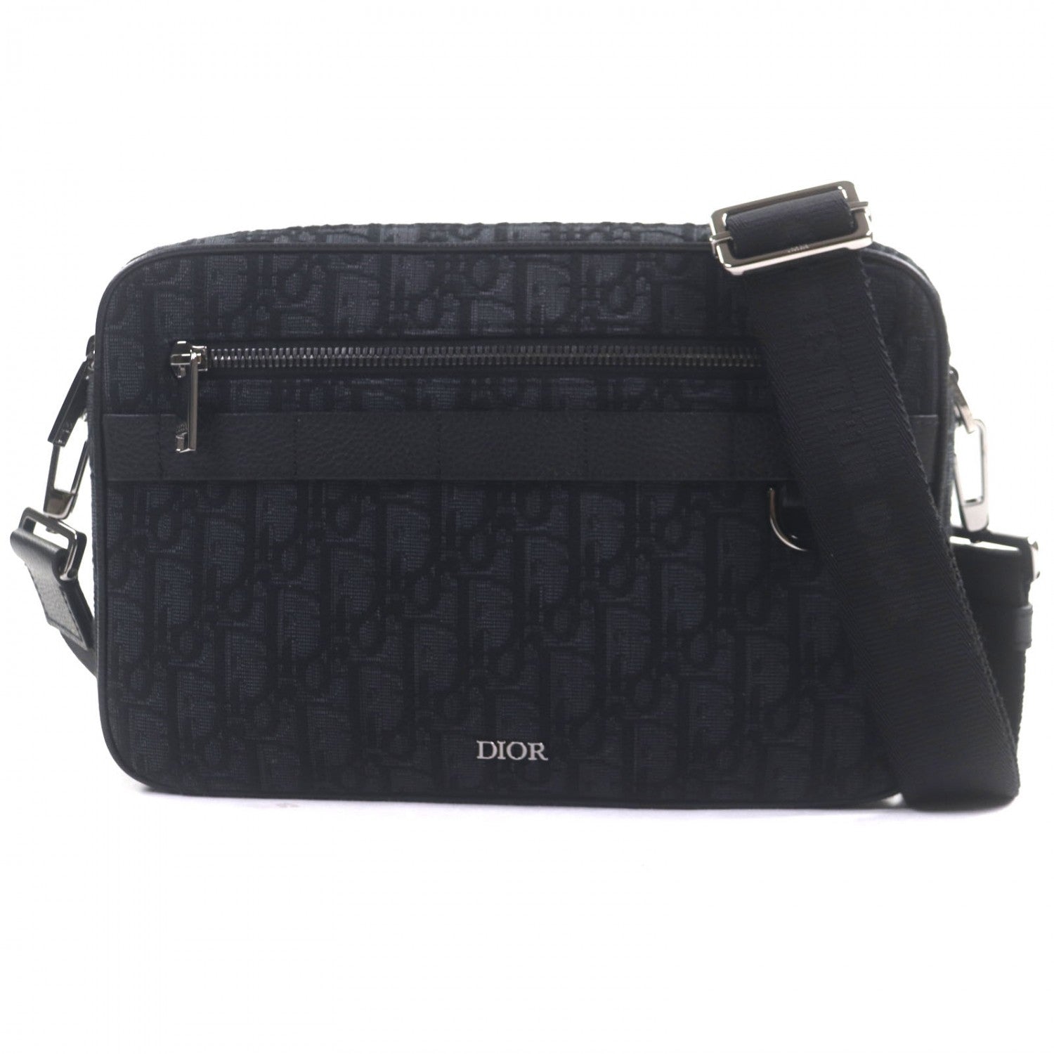 Dior Shoulder Bag Safari Maxi Oblique Canvas Black