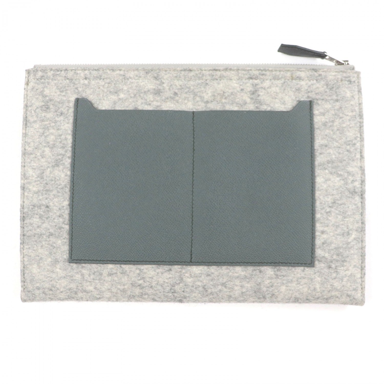 Hermes Clutch Bag Felt Too Doo Gray