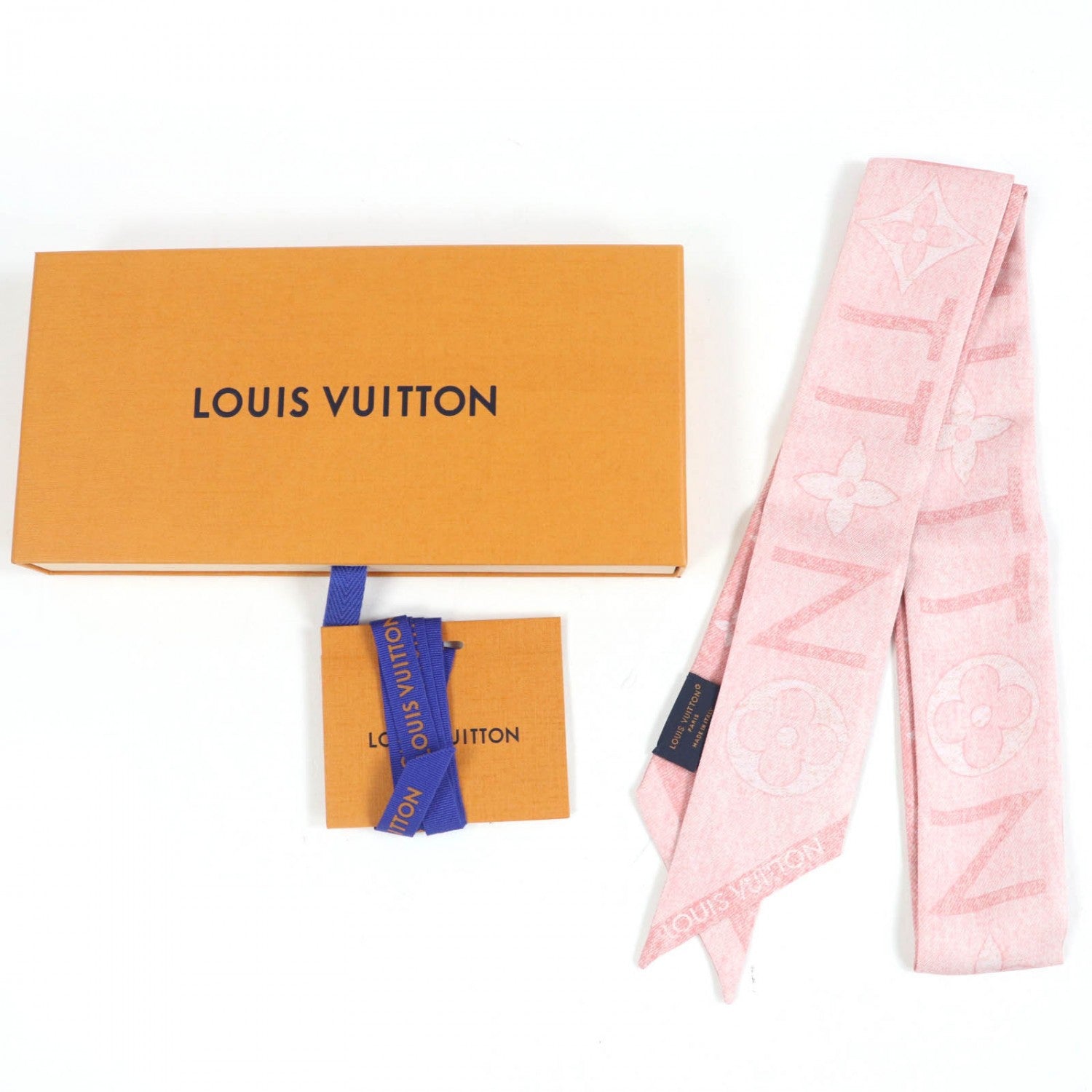 Louis Vuitton scarf M96268 silk Rose claire Monogram