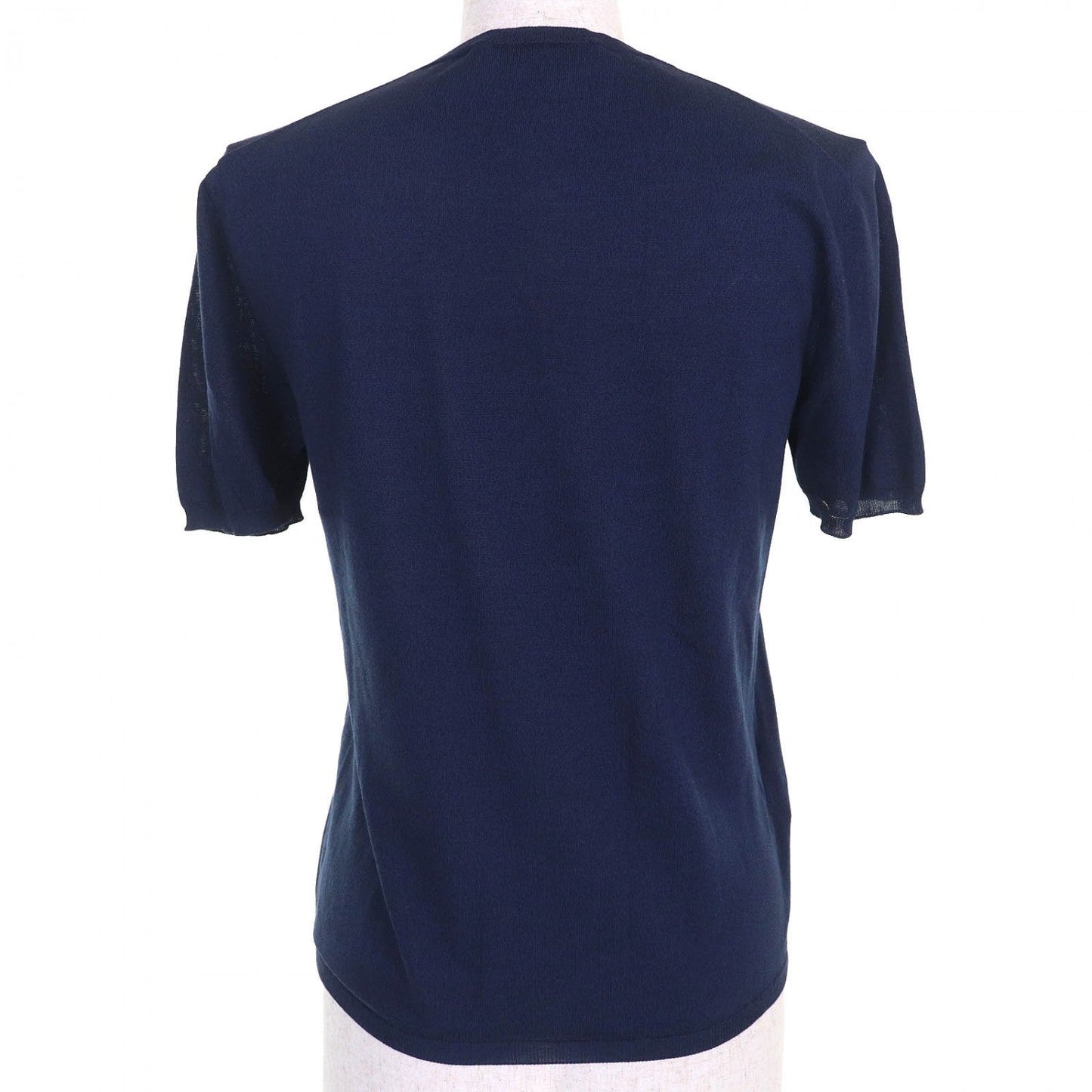Short Sleeve Knit Silk Navy Handbag Travel Bag