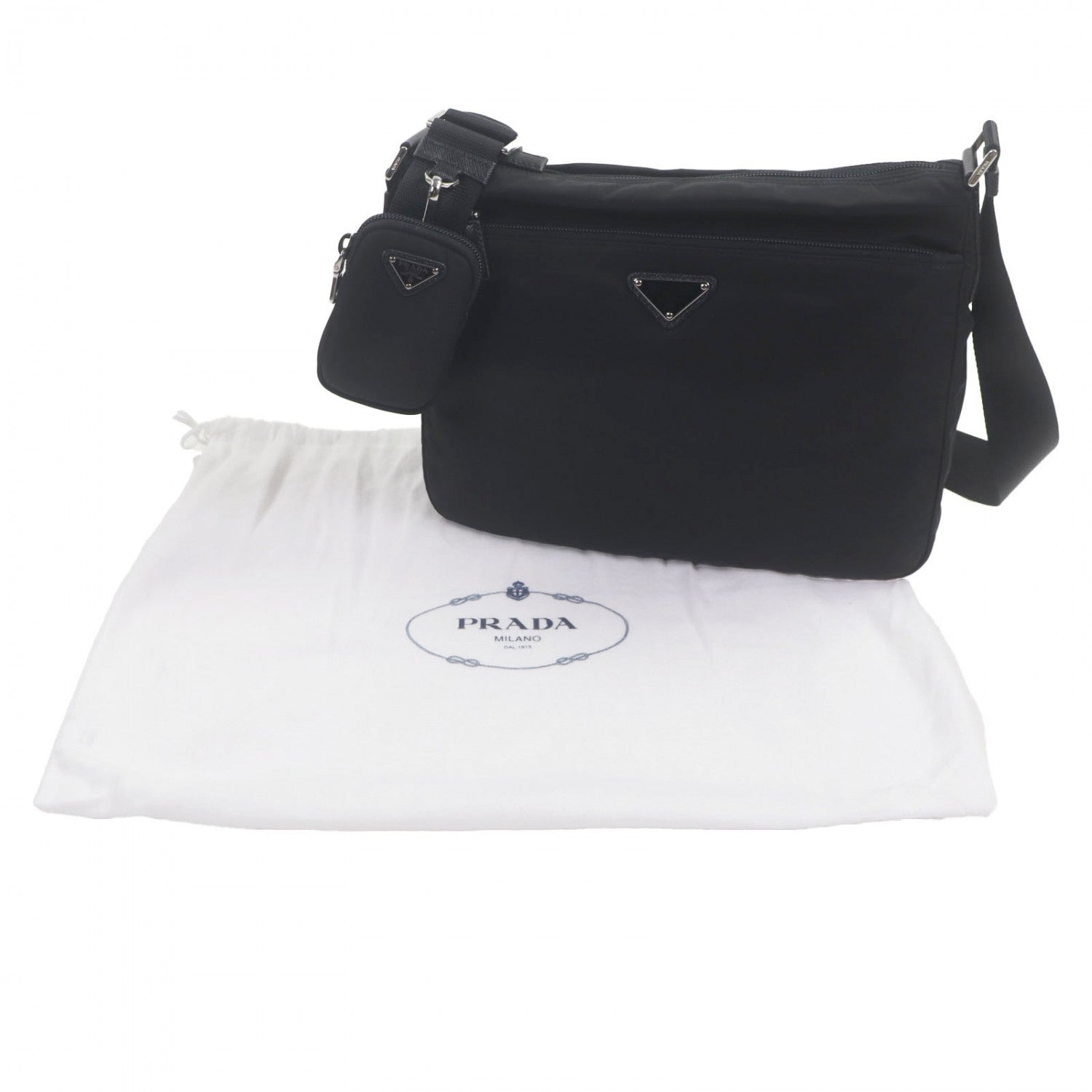 Shoulder Bag Nylon Black