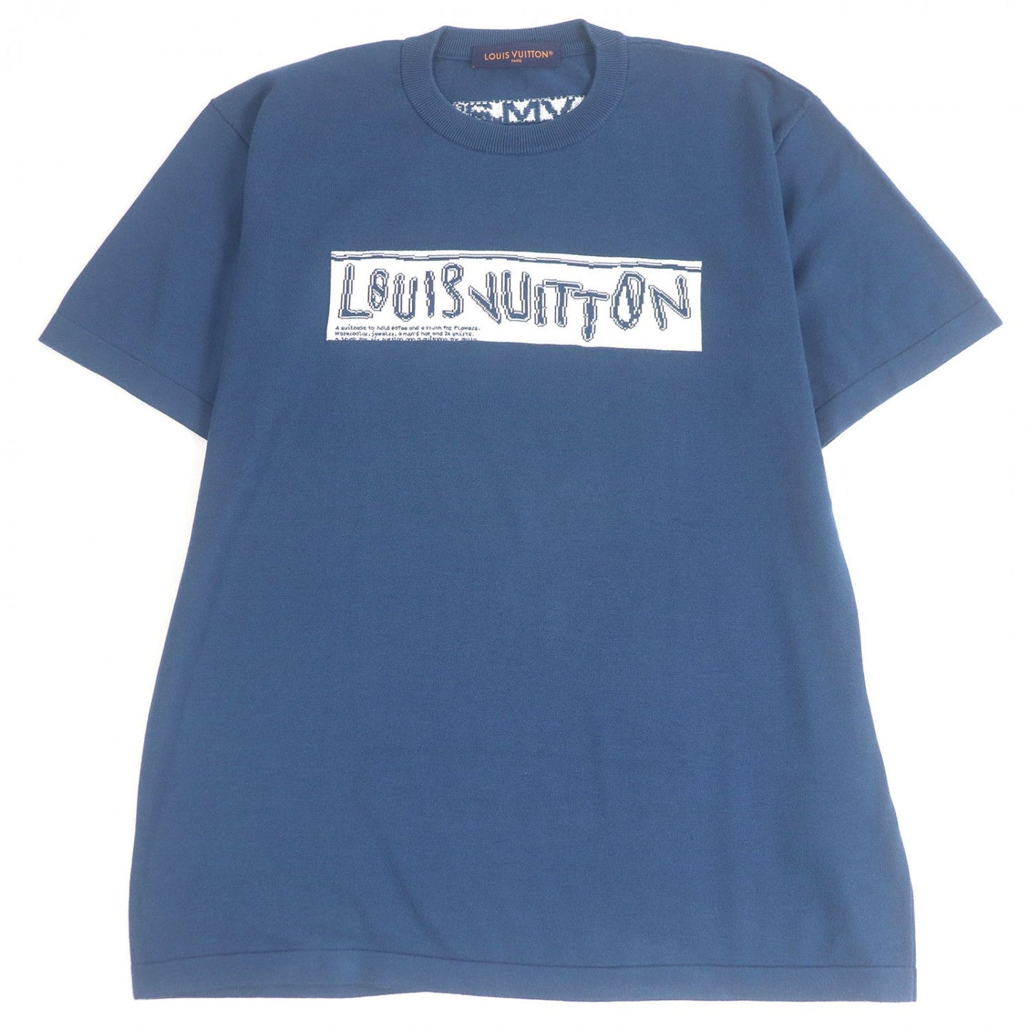 Louis Vuitton Short sleeve knit XL Cotton Blue Handbag