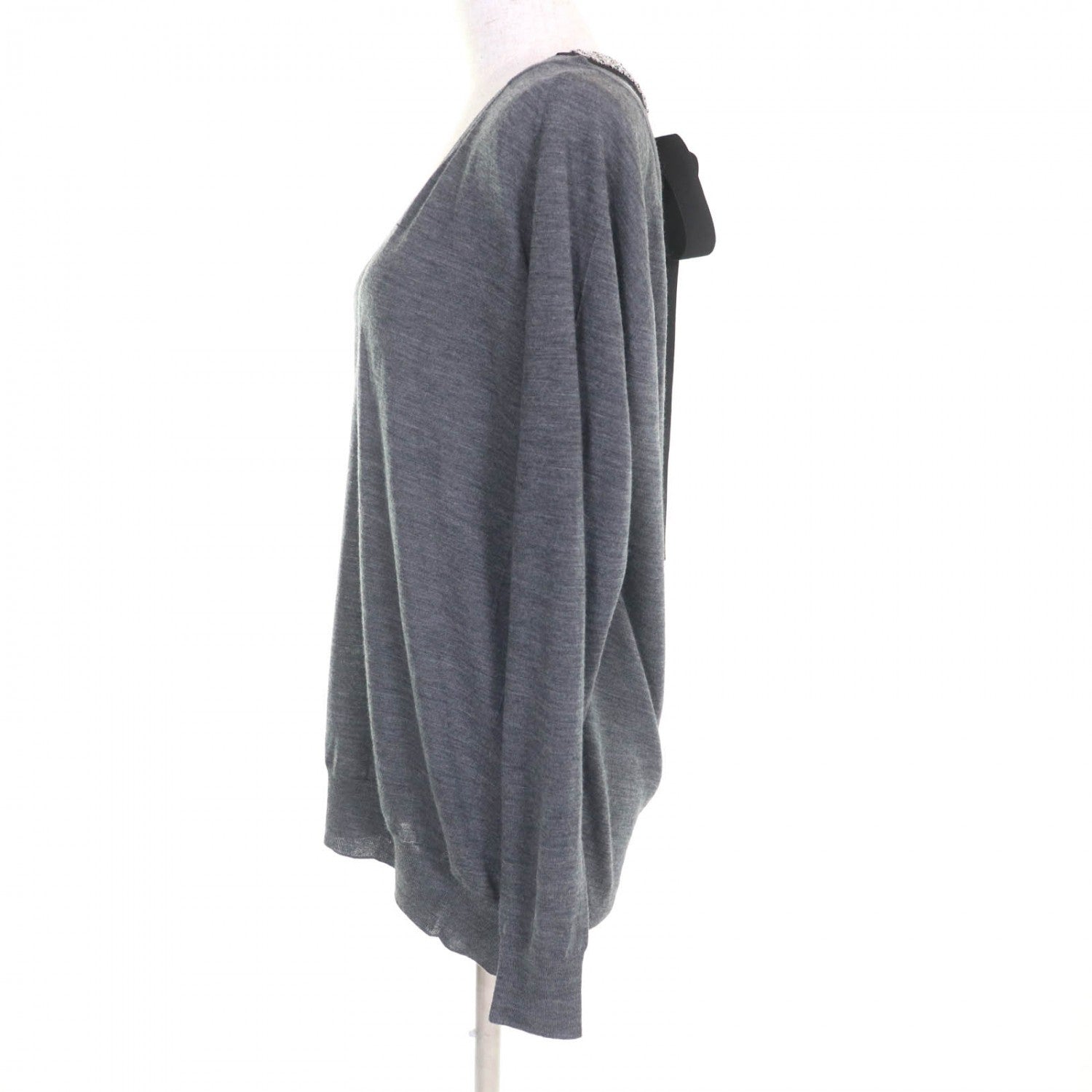 Knit Wool Gray Handbag Travel Bag
