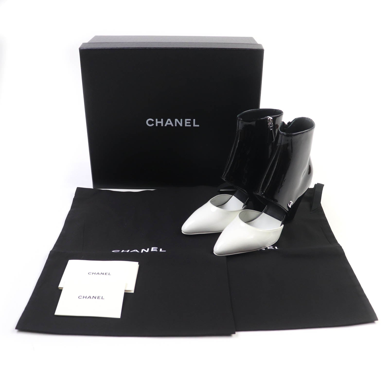 Chanel G35430 Patent Leather Ankle Boots