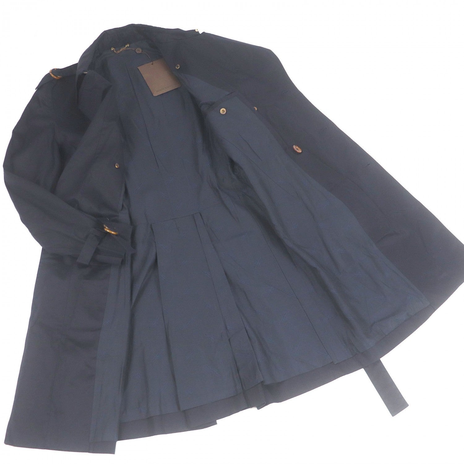 Louis Vuitton trench coat 52 Cotton Navy Apparel