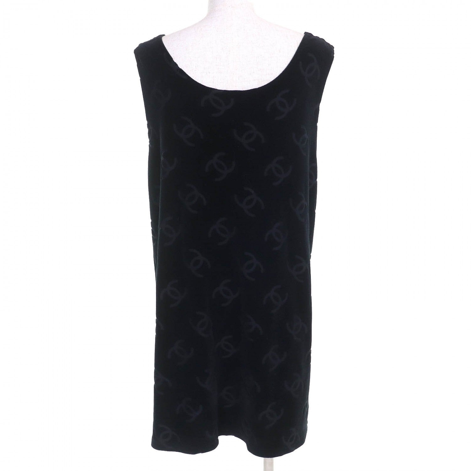 Chanel one piece 96P cotton 42 Black Handbag
