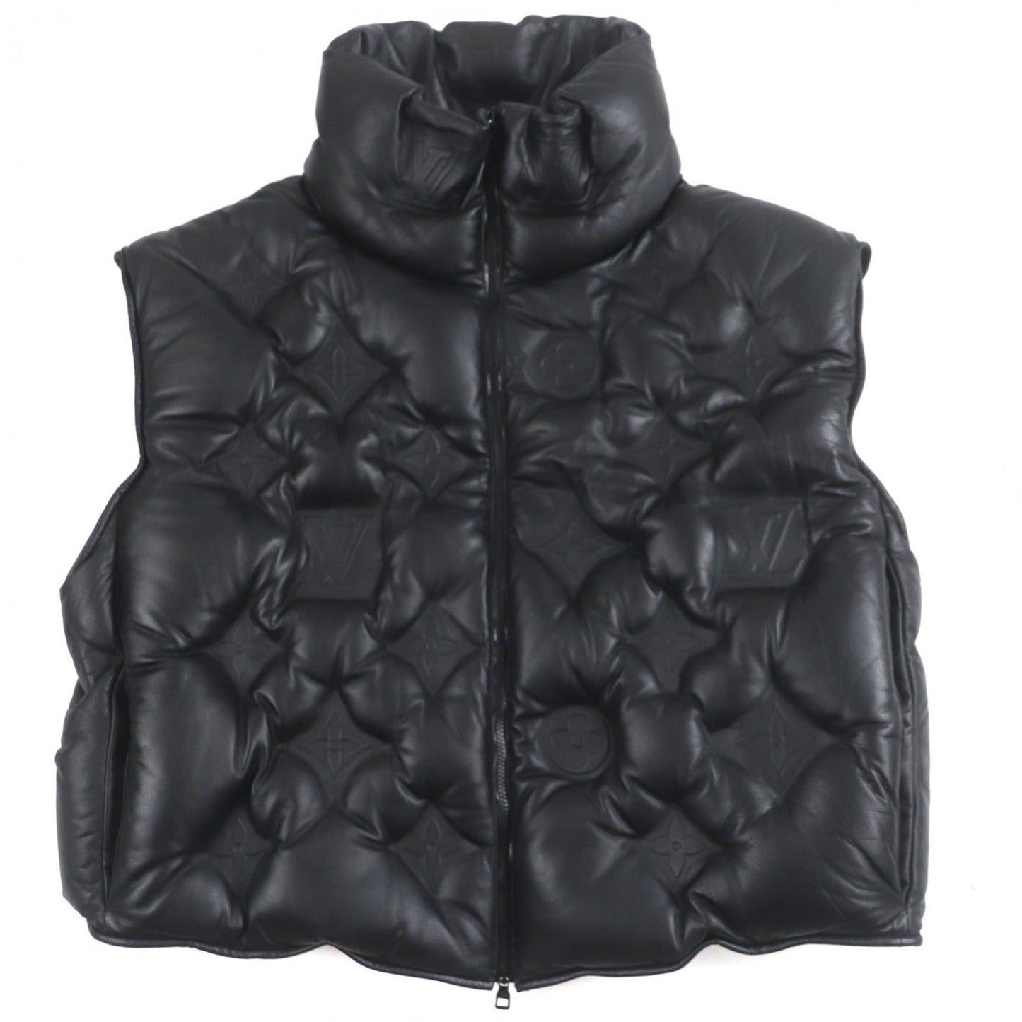 Louis Vuitton Down vest HHL84W Cowhide Boyhood Monogram Black Handbag