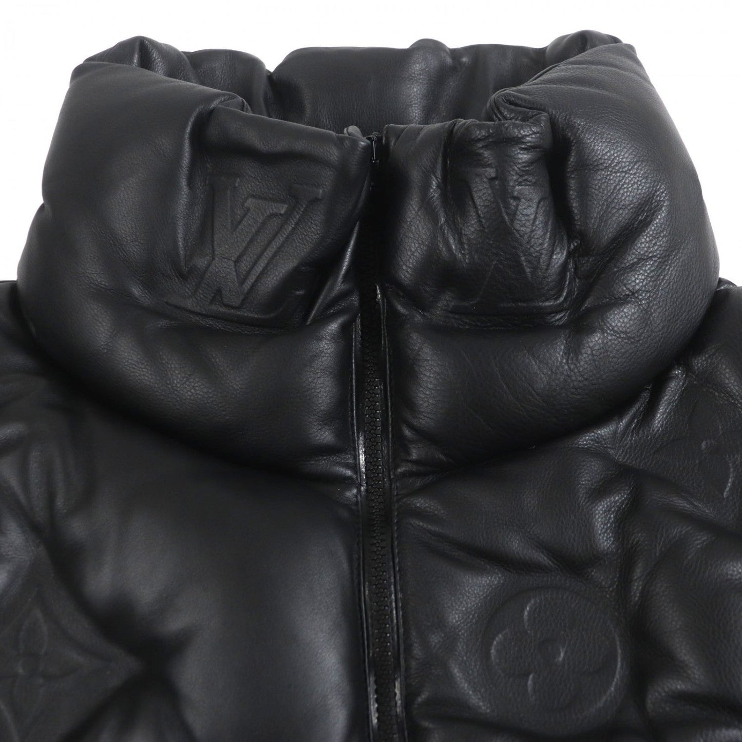 Louis Vuitton Down vest HHL84W Cowhide Boyhood Monogram Black Handbag