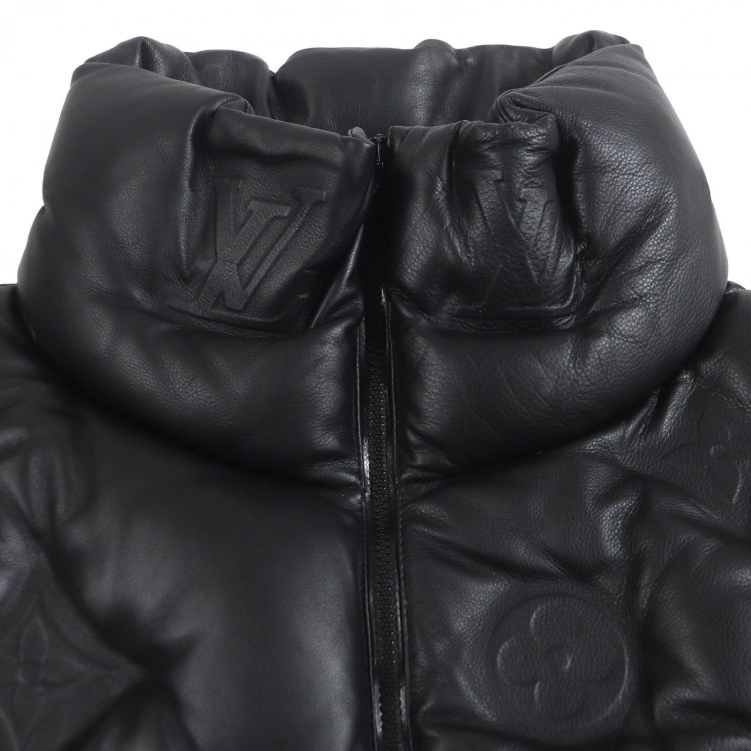 Louis Vuitton Down vest HHL84W Cowhide Boyhood Monogram Black Handbag