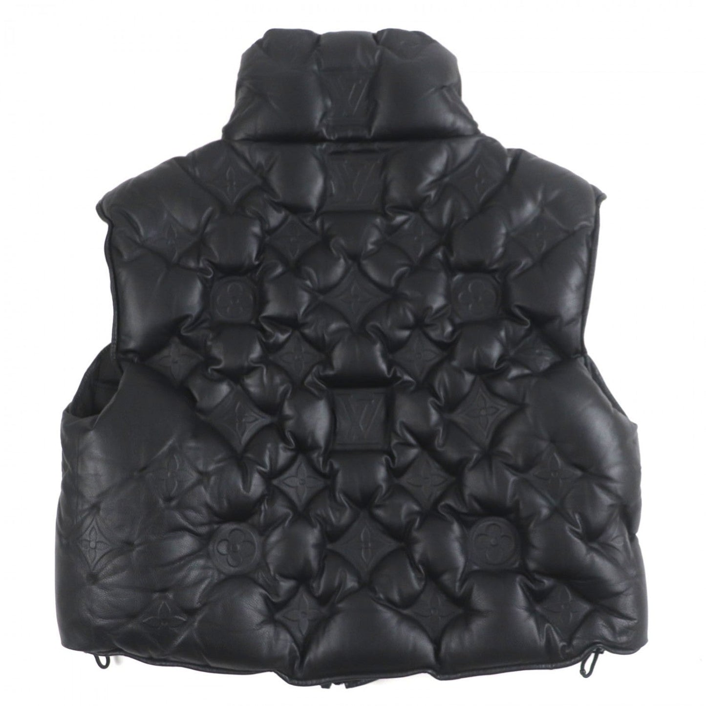 Louis Vuitton Down vest HHL84W Cowhide Boyhood Monogram Black Handbag