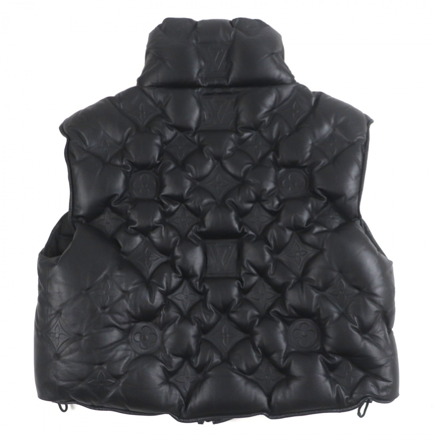 Louis Vuitton Down vest HHL84W Cowhide Boyhood Monogram Black Handbag