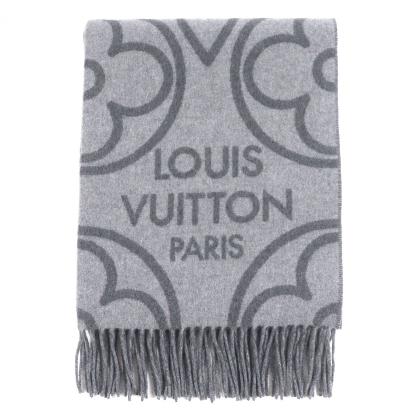 Louis Vuitton Scarf R96950 cashmere Echarpe earmuffs Gray
