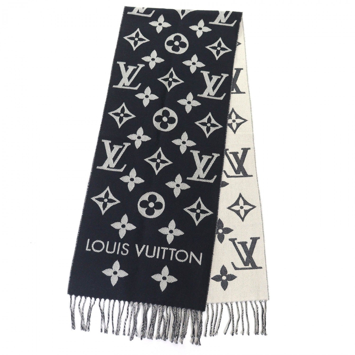 Louis Vuitton Scarf M79503 Essential Scarf 170×34cm Wool Navy Apparel