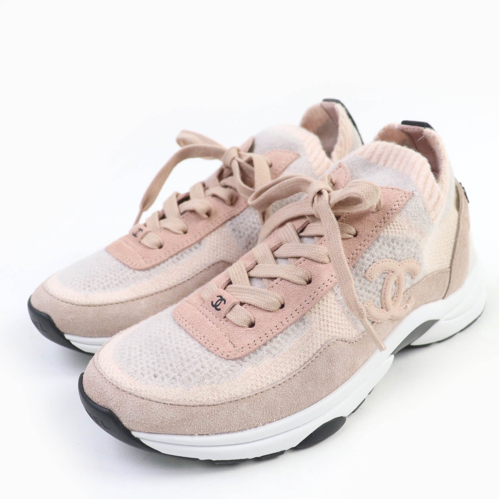 Chanel Coco Mark Knit Sneakers