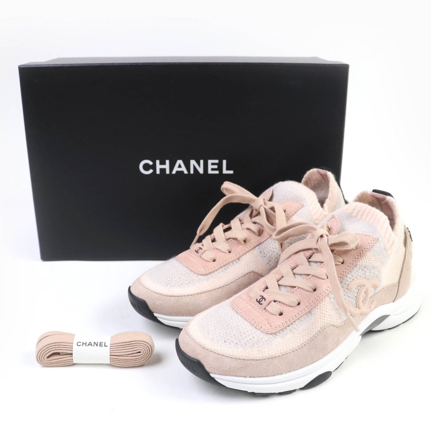 Chanel Coco Mark Knit Sneakers