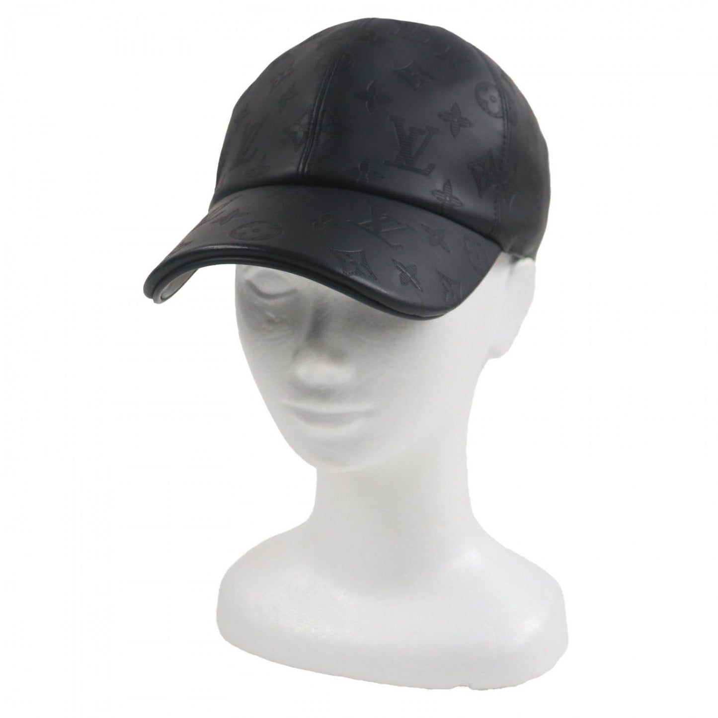 Louis Vuitton M76581 Cowhide Shadow Monogram Black Hat