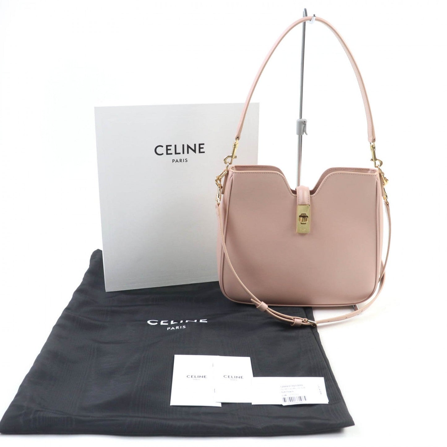 Shoulder Bag Smooth Rubbed Soft Peach Camille Small
