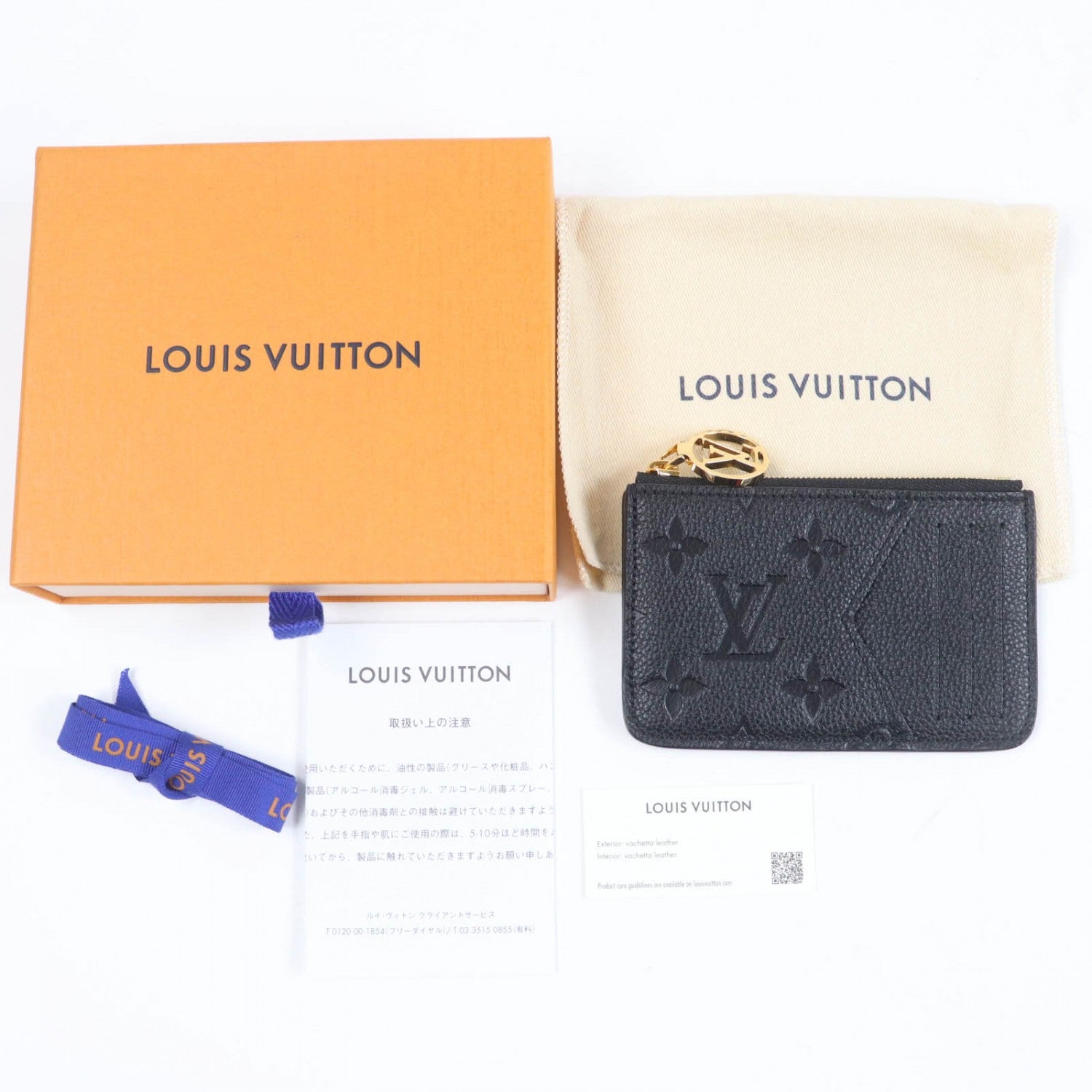 Louis Vuitton Coin M81883 Ann Platt Porto Monogram Black Wallet Case