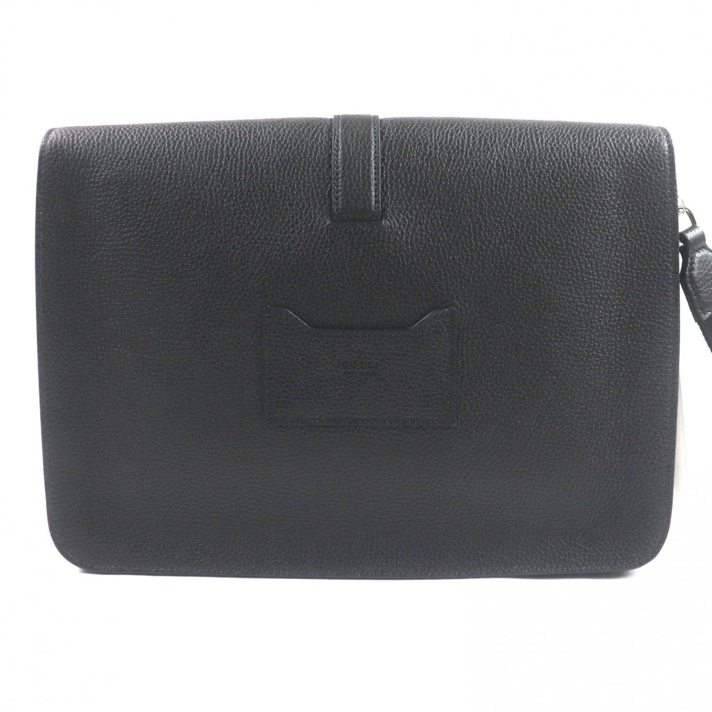 Gucci Web stripe Leather Black Clutch Bag