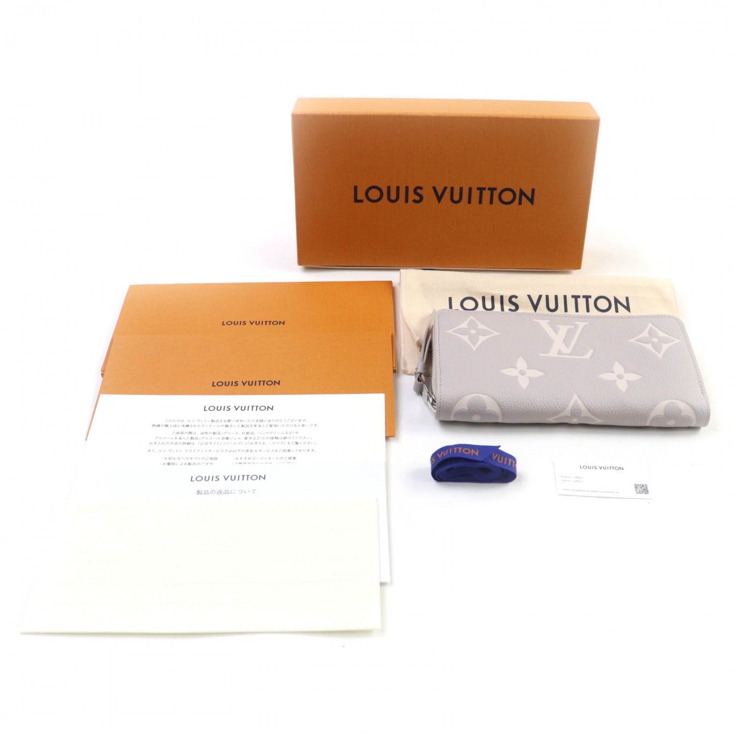Louis Vuitton Long Purse M14228 Ann Platt Monogram White Gray Wallet Case
