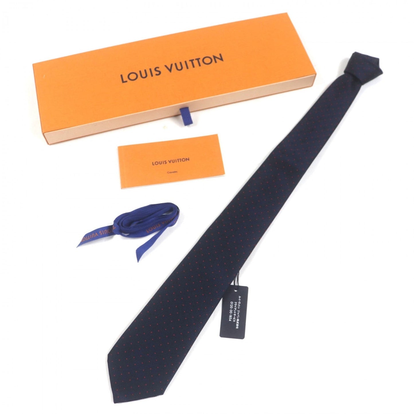 Louis Vuitton tie M75940 silk Navy Handbag