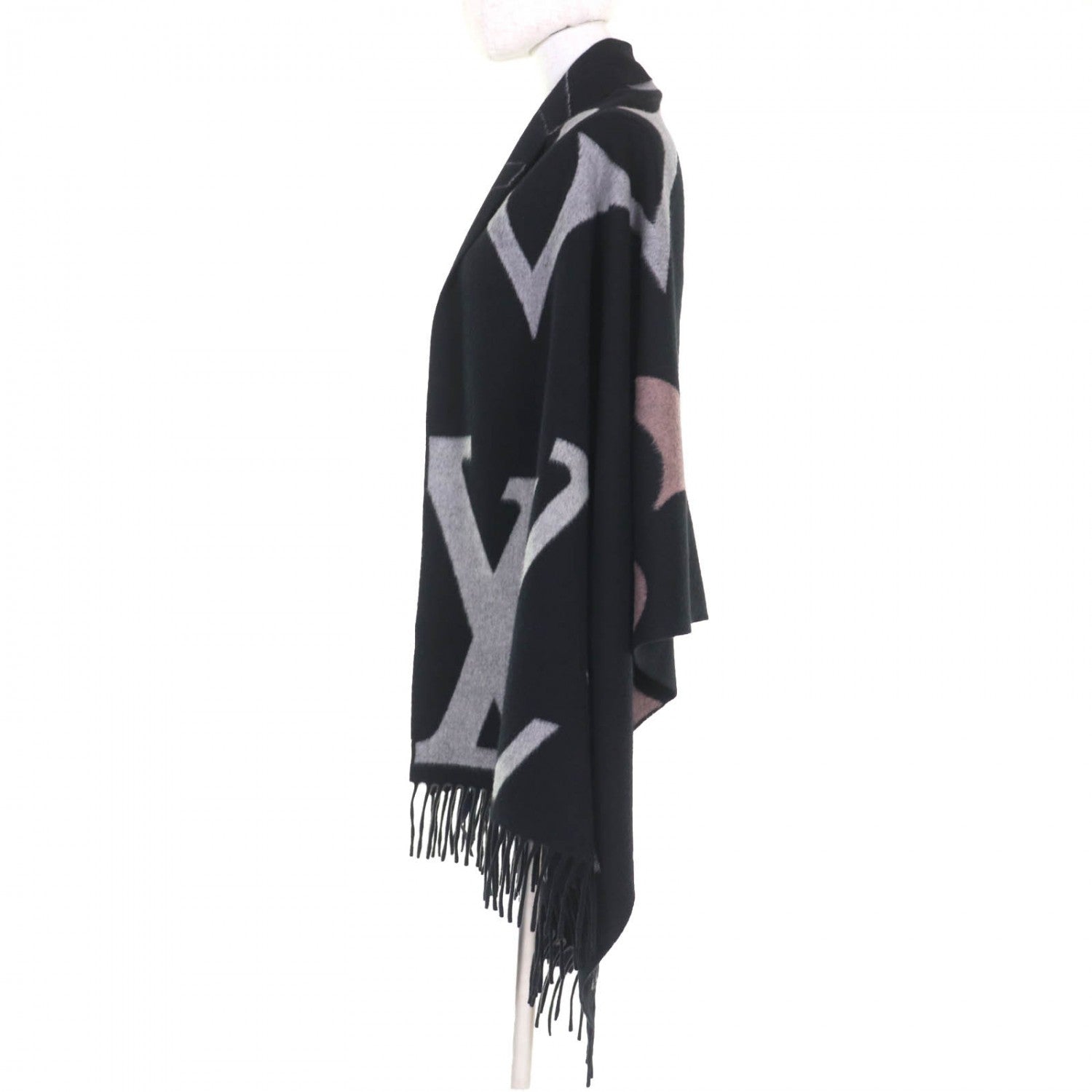 Louis Vuitton Scarf M76383 cashmere Noir Echarpe